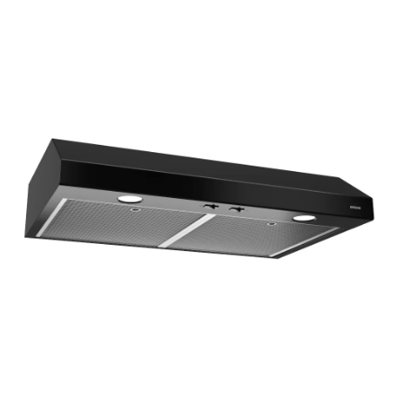 The Home Delight Broan-NuTone Broan Glacier 30-Inch Under-Cabinet Range Hood, 300 Max Blower CFM, Black