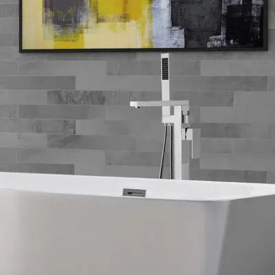 The Home Delight Chrome finish freestanding bathtub faucet