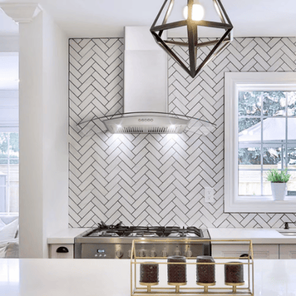 The Home Delight Cosmo 30 in. Ducted Wall Mount Range Hood in Stainless Steel with Touch Controls