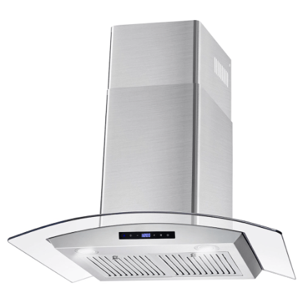The Home Delight Cosmo 30 in. Ducted Wall Mount Range Hood in Stainless Steel with Touch Controls