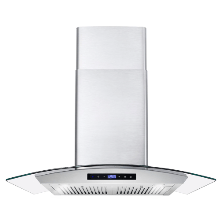 The Home Delight Cosmo 30 in. Ducted Wall Mount Range Hood in Stainless Steel with Touch Controls