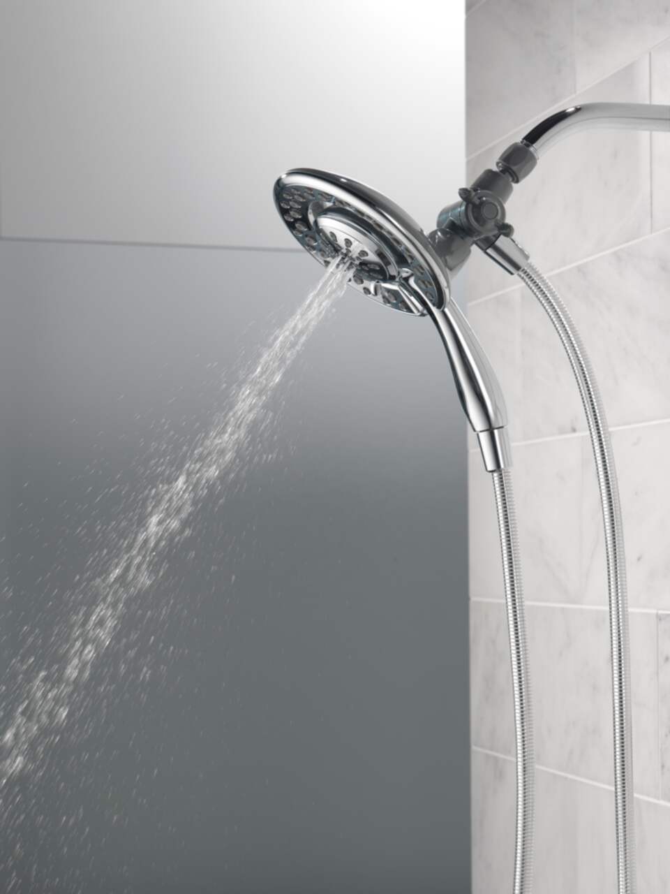 The Home Delight Delta In2ition® 2-in-1 4-Setting Handheld Shower Head, Chrome