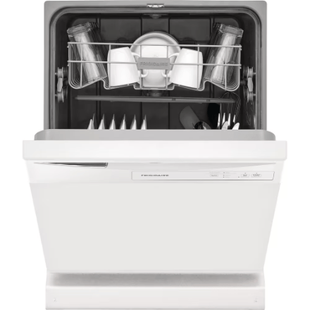 The Home Delight Frigidaire 24-inch Front Control Dishwasher Ultra Quiet in White
