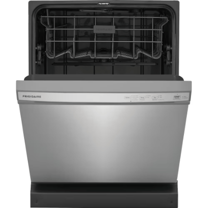 The Home Delight Frigidaire 24-inch Front Control Dishwasher with 3 Spray Arms and MaxDry Technology in Stainless Steel