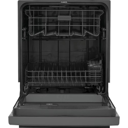 The Home Delight Frigidaire 24-inch Front Control Dishwasher with 3 Spray Arms and MaxDry Technology in Stainless Steel