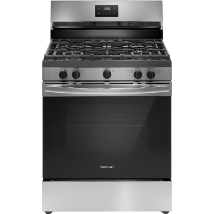 The Home Delight Frigidaire 30-inch Freestanding Gas Range with Quick Boil in Stainless Steel