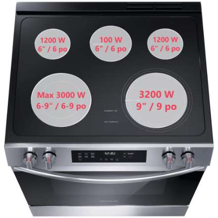 The Home Delight Frigidaire 30-inch Slide-In Electric Range with Even Temp Cooktop and Steam Clean in Stainless Steel