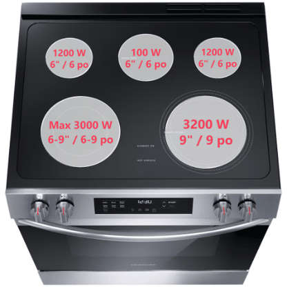 The Home Delight Frigidaire 30-inch Slide-In Electric Range with Even Temp Cooktop and Steam Clean in Stainless Steel
