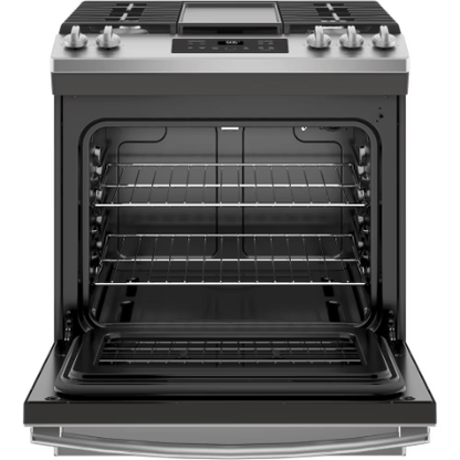 The Home Delight GE 30In Slide-In Gas Range in Stainless Steel