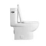 The Home Delight Glacier Bay Branston All-in-One 2-Piece 4.8 LPF High Efficiency White Elongated Toilet with Concealed Trapway Soft-Close Seat