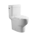 The Home Delight Glacier Bay Branston All-in-One 2-Piece 4.8 LPF High Efficiency White Elongated Toilet with Concealed Trapway Soft-Close Seat