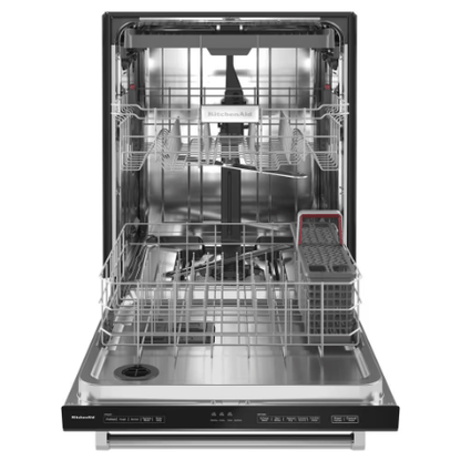 The Home Delight KitchenAid 24-inch Top Control Dishwasher in Black Stainless Steel with Stainless Steel Tub and 3rd Level Rack