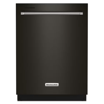 The Home Delight KitchenAid 24-inch Top Control Dishwasher in Black Stainless Steel with Stainless Steel Tub and 3rd Level Rack