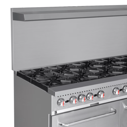 The Home Delight Koolmore 60 in. Commercial 10 Burner Natural Gas Range in Stainless-Steel