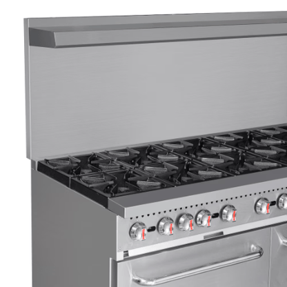 The Home Delight Koolmore 60 in. Commercial 10 Burner Natural Gas Range in Stainless-Steel