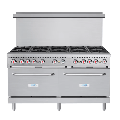 The Home Delight Koolmore 60 in. Commercial 10 Burner Natural Gas Range in Stainless-Steel