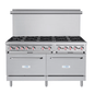 The Home Delight Koolmore 60 in. Commercial 10 Burner Natural Gas Range in Stainless-Steel