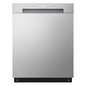 The Home Delight LG Electronics 24-inch Front Control Dishwasher in Platinum Silver with Stainless Steel Tub, AutoLeak Protection and Adjustable Racks