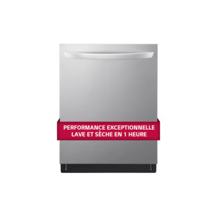 The Home Delight LG Electronics 24-inch Top Control Smart Dishwasher in Smudgeproof Stainless Steel with One Hour Wash & Dynamic Heat Dry TrueSteam® Cleaning, Adjustable 3rd Rack