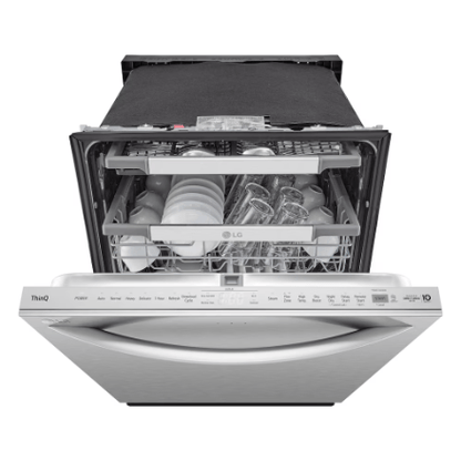 The Home Delight LG Electronics 24-inch Top Control Smart Dishwasher in Smudgeproof Stainless Steel with One Hour Wash & Dynamic Heat Dry TrueSteam® Cleaning, Adjustable 3rd Rack