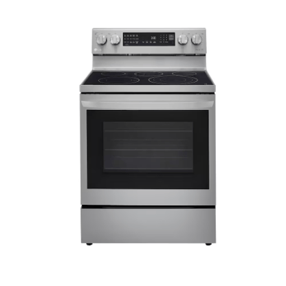 The Home Delight LG Electronics Smart Electric Glass-Ceramic Top Range with InstaView and Air Frier Oven in Smudge Resistant Stainless Steel
