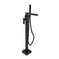The Home Delight Matte black square freestanding bathtub faucet