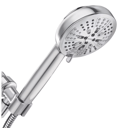 The Home Delight MOEN Hydro Energetix 8-Setting 4.75-Inch Diameter Handheld Shower Head in Chrome