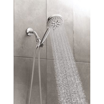 The Home Delight MOEN Hydro Energetix 8-Setting 4.75-Inch Diameter Handheld Shower Head in Chrome