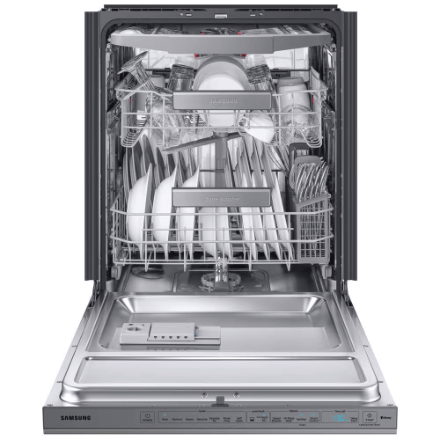The Home Delight Samsung 24-inch Top Control Smart Dishwasher with 3rd Rack, AutoRelease in Fingerprint Resistant Stainless Steel