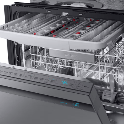 The Home Delight Samsung 24-inch Top Control Smart Dishwasher with 3rd Rack, AutoRelease in Fingerprint Resistant Stainless Steel