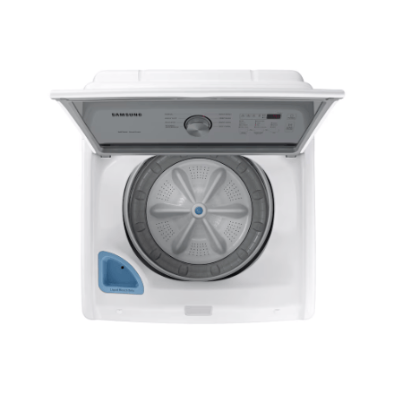 The Home Delight Samsung 5.2 cu. ft. Top Load Washer with Impeller and Vibration Reduction in White