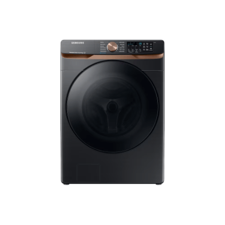 The Home Delight Samsung 5.8 cu. ft. Extra Large Capacity Smart Front Load Washer with Super Speed and Steam in Brushed Black