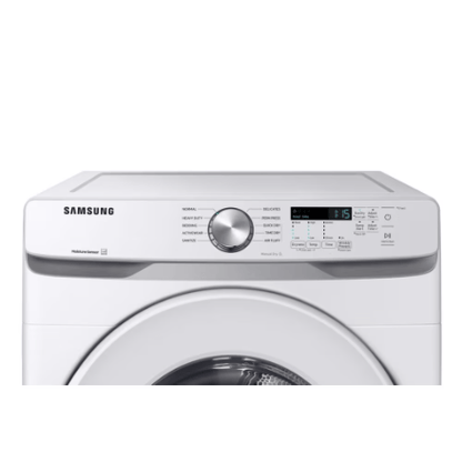The Home Delight Samsung 7.5 cu. ft. High Efficiency Front Load Electric Dryer with Sensor Dry in White