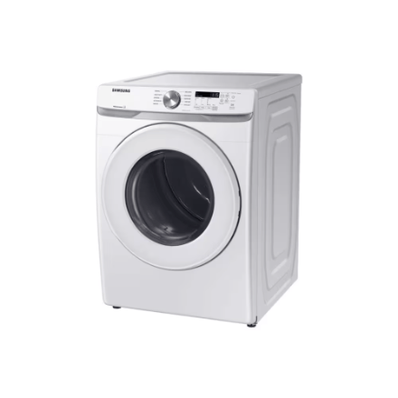 The Home Delight Samsung 7.5 cu. ft. High Efficiency Front Load Electric Dryer with Sensor Dry in White