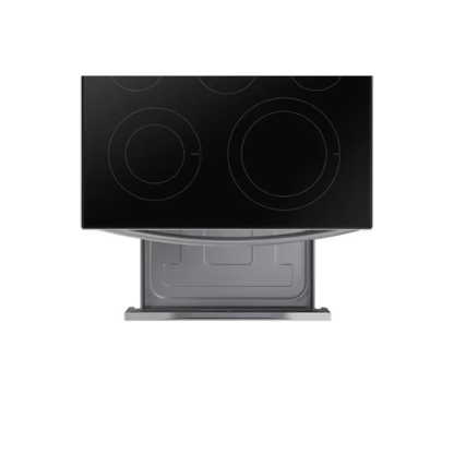 The Home Delight Samsung Electric Range with Convection Oven and Air Fry in Fingerprint Resistant Stainless Steel