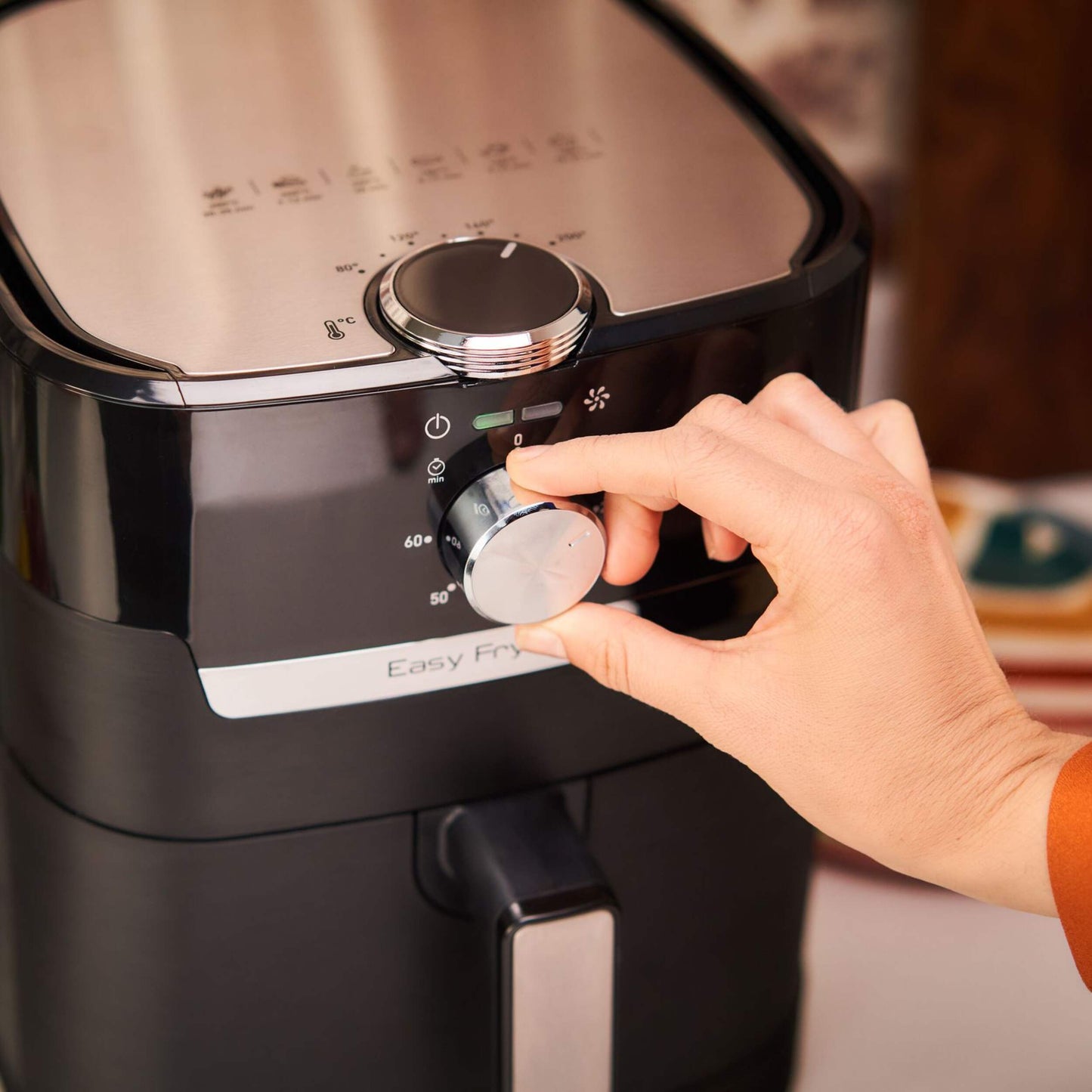 The Home Delight T-Fal Easy Fry & Grill Precision 2-in-1 Air Fryer for Grilling & Frying, 4.4-qt