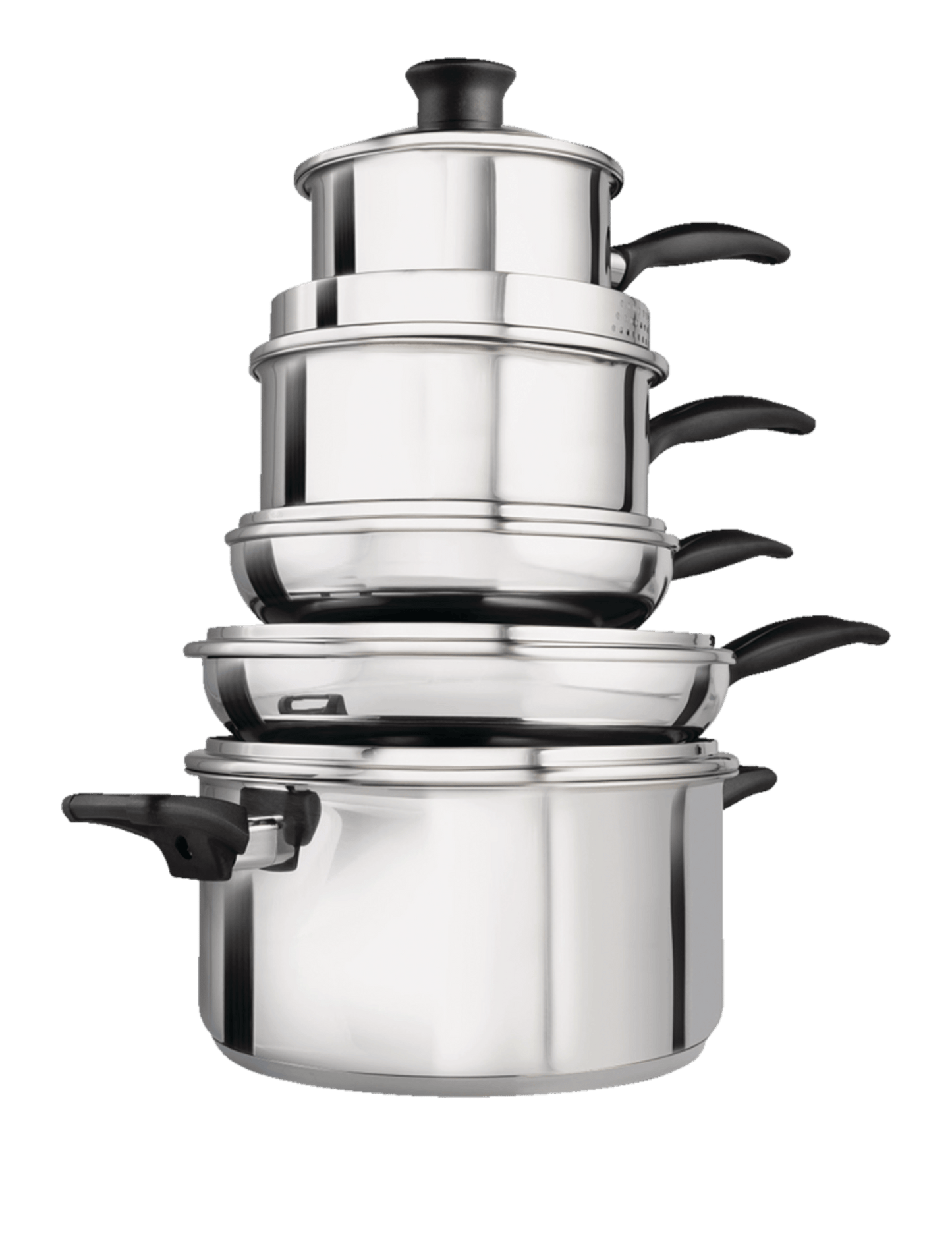 The Home Delight T-fal Stainless Steel Cookware Set, Non-Stick, Dishwasher & Oven Safe, 10-pc