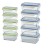 The Home Delight Vida by PADERNO Glass Clip Lid Food Storage Container Set with Leakproof Lids, 10 Count