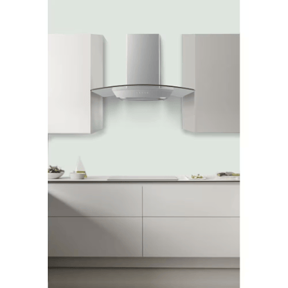 The Home Delight Vissani 30-inch 340CFM T-Shape Shell Only Wall-Mounted Glass Range Hood with 3-Speed Setting in Stainless Steel