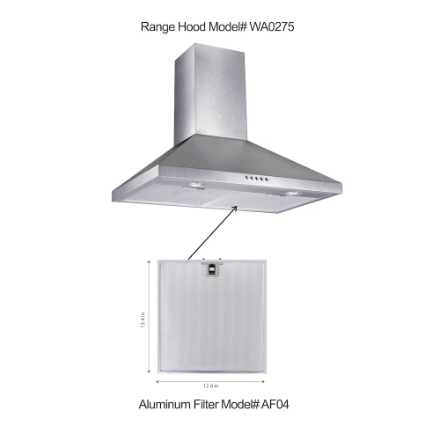 The Home Delight Vissani 30-inch 350CFM Convertible Pyramid Wall-Mounted Range Hood with 3-Speed Setting in Stainless Steel
