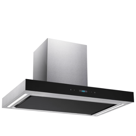 The Home Delight Vissani 30-inch 400CFM Convertible T-Shape Wall-Mounted Range Hood with 3-Speed Setting and Touch Control in Stainless Steel