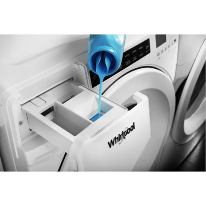 The Home Delight Whirlpool 5.0 cu. ft. Front Load Washer in White, Closet-Depth