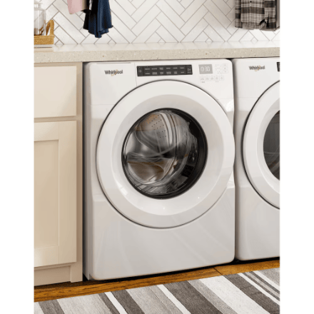 The Home Delight Whirlpool 5.0 cu. ft. Front Load Washer in White, Closet-Depth