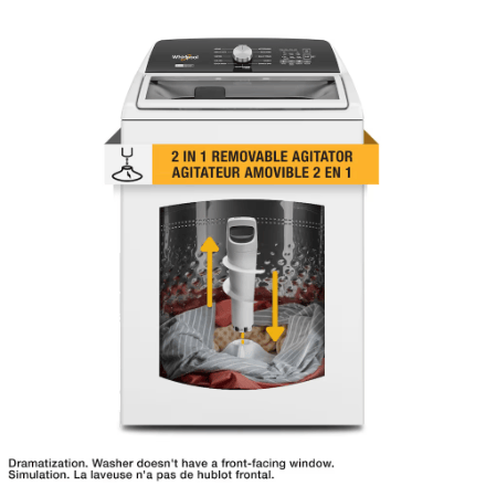 The Home Delight Whirlpool 5.4 Cu. Ft. IEC Capacity Top Load Washer with Removable Agitator