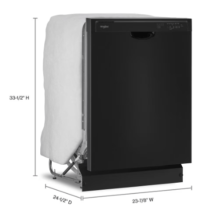 The Home Delight Whirlpool Quiet Dishwasher with Boost Cycle - Black - ENERGY STAR