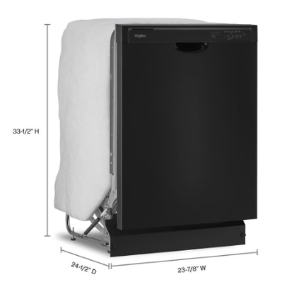The Home Delight Whirlpool Quiet Dishwasher with Boost Cycle - Black - ENERGY STAR